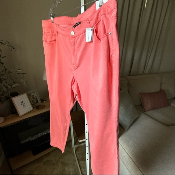 Lane Bryant Women’s Signature Fit Skinny Mid Rise Salmon Jeans Size 26 NWT $79 - Picture 3 of 10